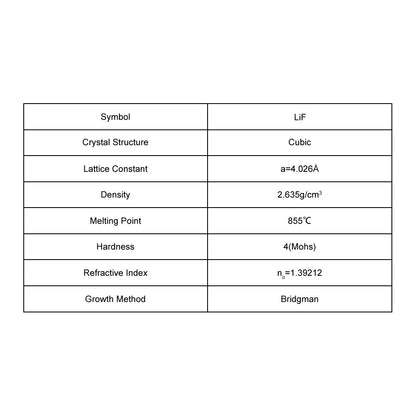 LiF Crystal Substrate LiF