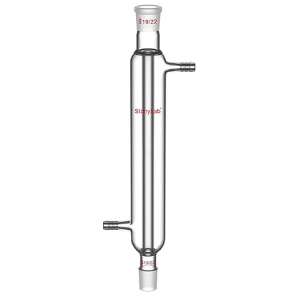 Borosilicate glass Liebig condenser with 200 mm 300 mm 400 mm and 500 mm jacket lengths for distillation and reflux laboratory setups StonyLab