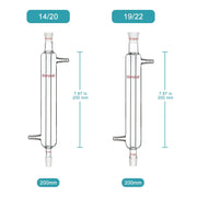 Side view and dimensional layout of the durable StonyLab Liebig Condenser