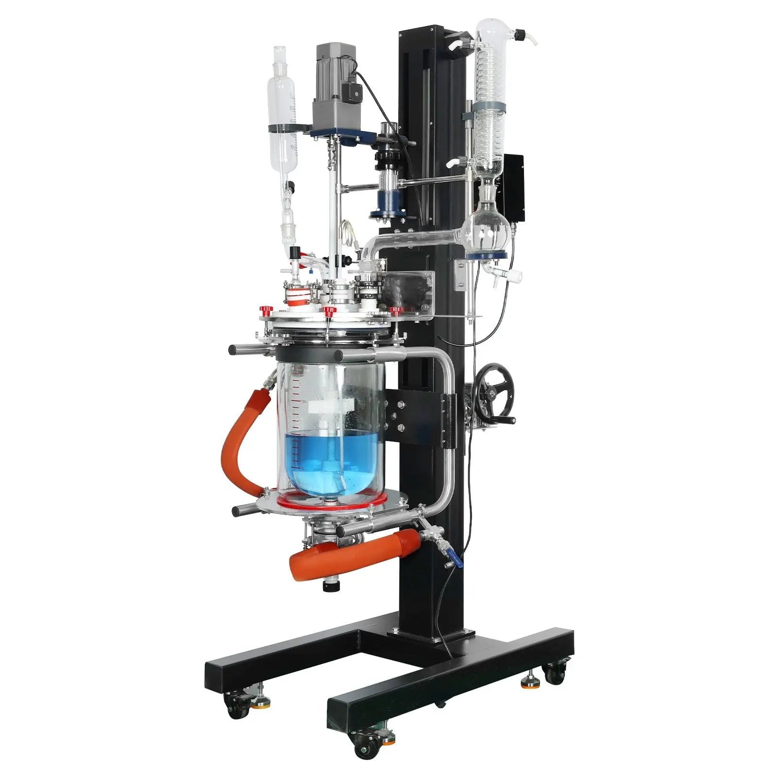StonyLab 20L Jacketed Glass Reactor System with Lifting and Rotary Mixing Function heavy duty chemical processing configuration