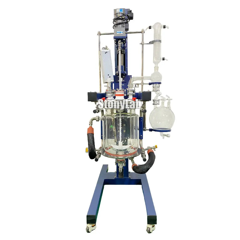 Buy Lifting Rotary Glass Reactors | 50L Single/Dual Jacketed Glass ...