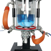 Detailed structural assembly component for StonyLab 5L Jacketed Glass Reactor System with Lifting and Rotary Mixing Function