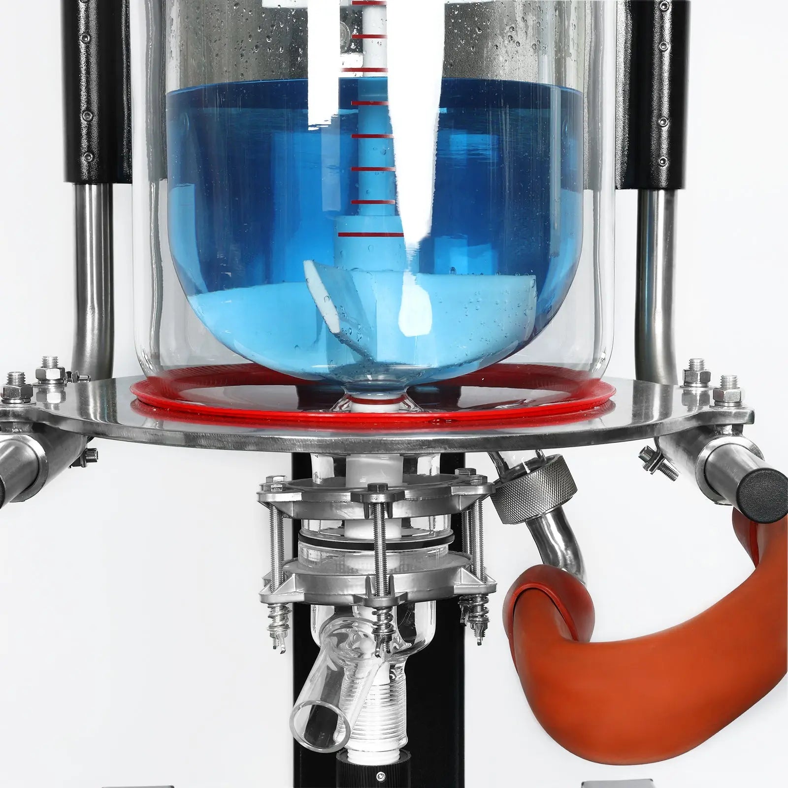 Comprehensive product view and setup components for StonyLab 5L Jacketed Glass Reactor System with Lifting and Rotary Mixing Function