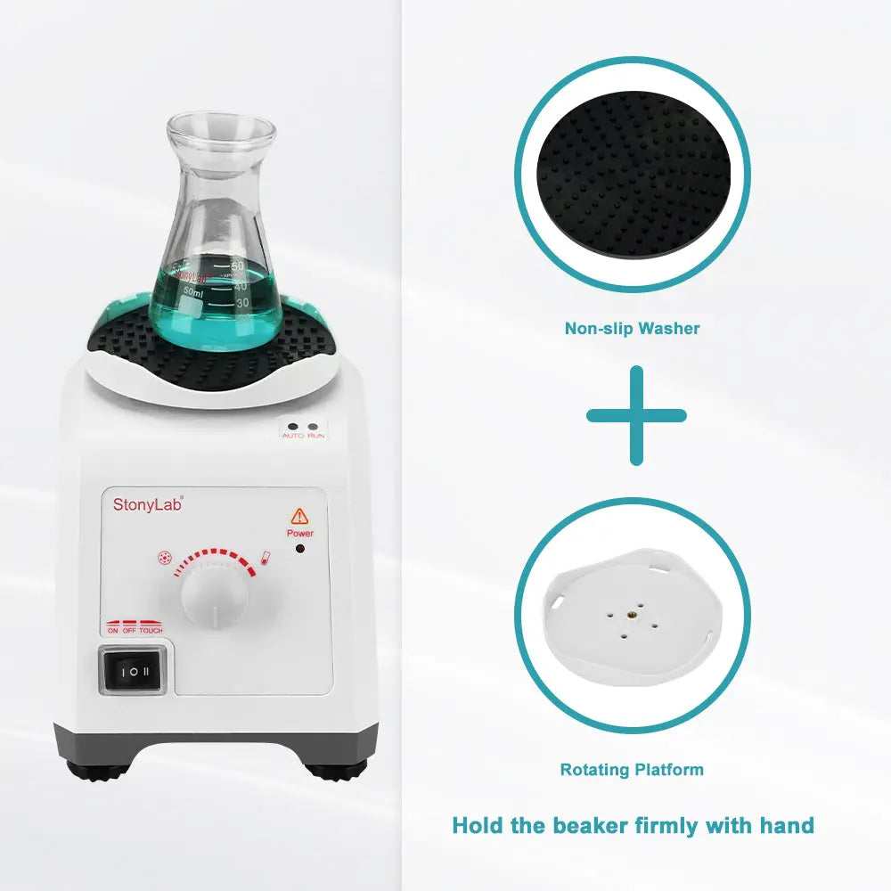 Comprehensive product view and setup components for StonyLab Light-Sensing Vortex Mixer