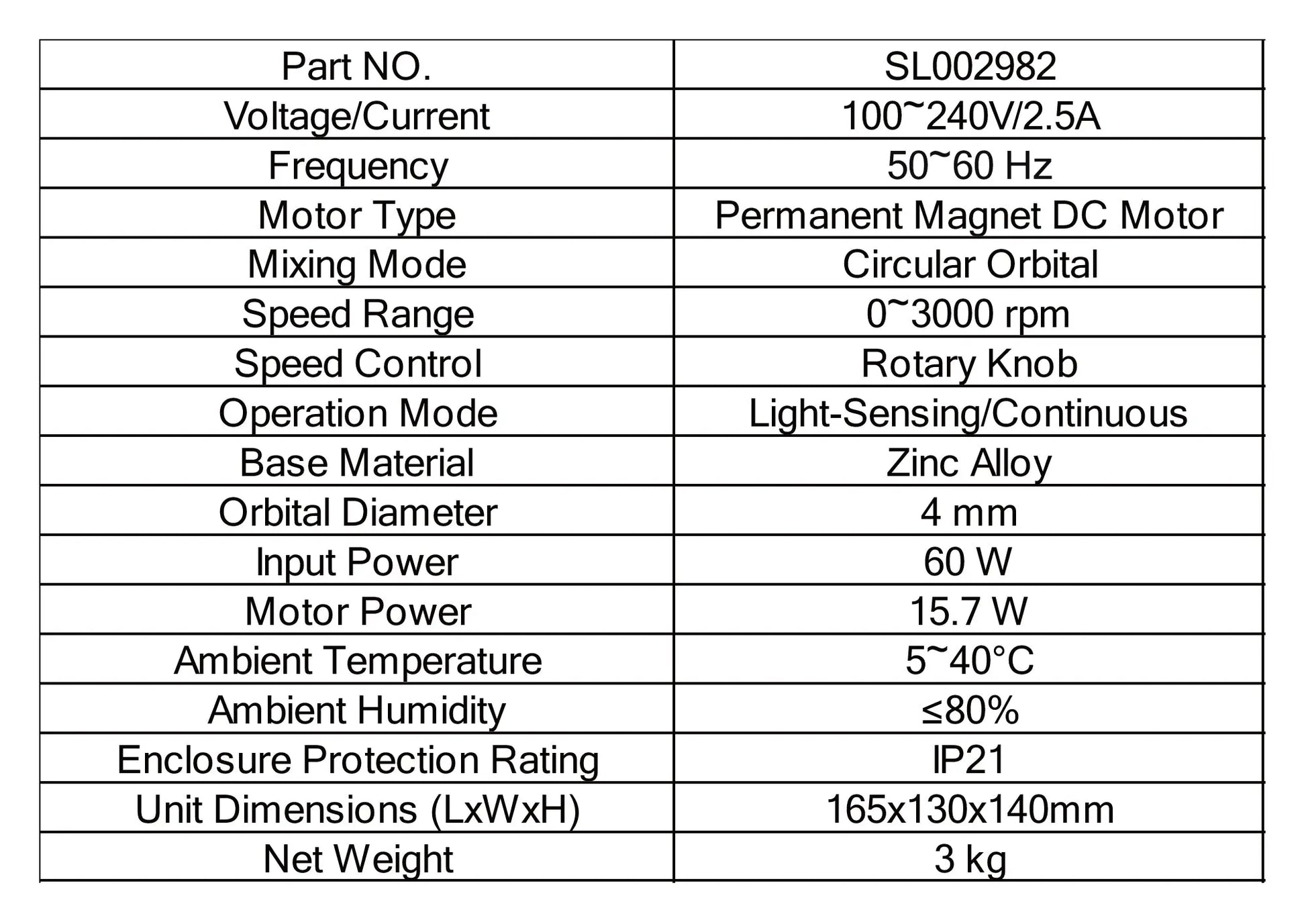 Light-Sensing Vortex Mixer, 0-3000RPM,Light sensing and continuous mode, Multi-adapter Vortex Mixers