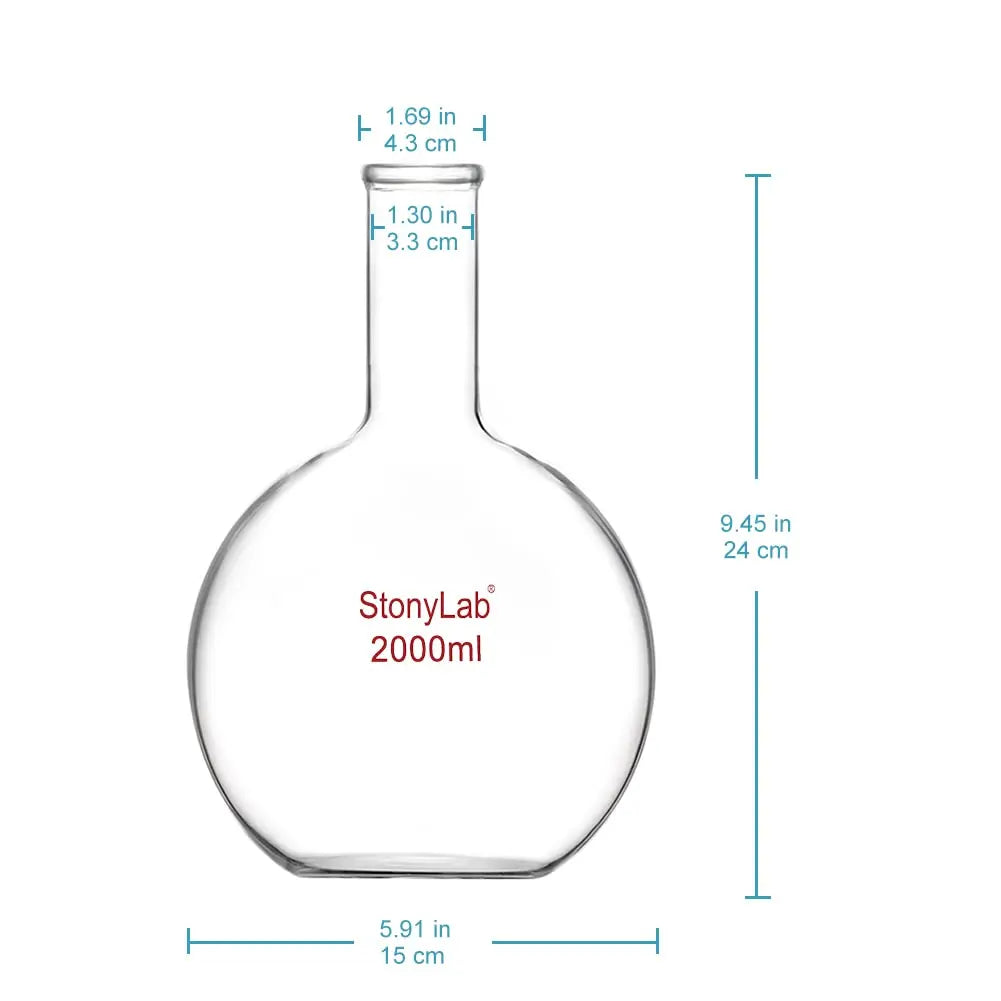 Long Neck Flat Bottom Flask, 100-2000 ml Flasks - Flat Bottom