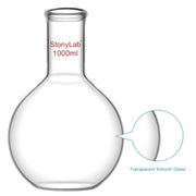 StonyLab Long Neck Flat Bottom Flask heavy duty chemical processing configuration