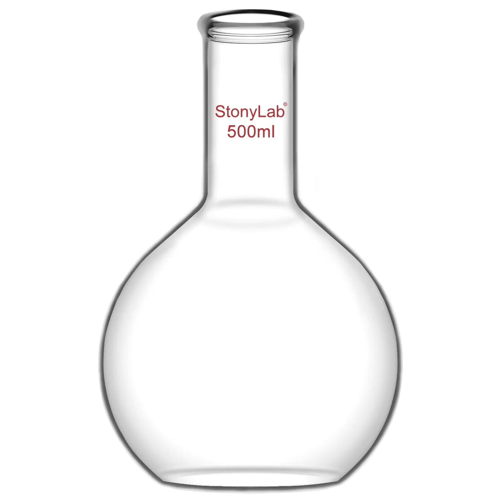 Comprehensive product view and setup components for StonyLab Long Neck Flat Bottom Flask