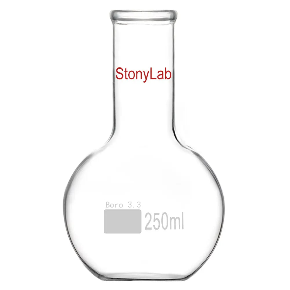 Long Neck Flat Bottom Flask, 100-2000 ml - StonyLab Flasks - Flat Bottom 250-ml