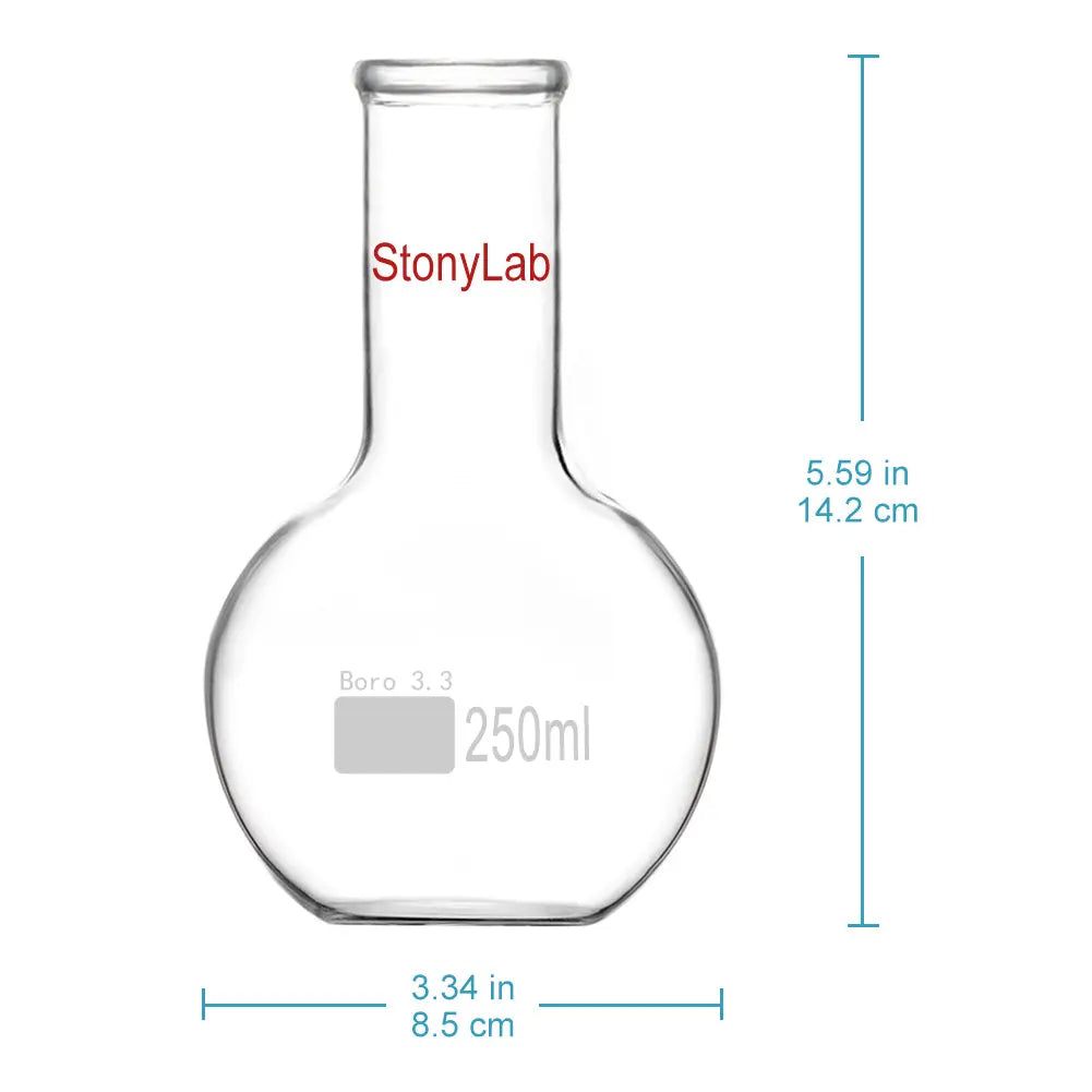 Long Neck Flat Bottom Flask, 100-2000 ml - StonyLab Flasks - Flat Bottom 
