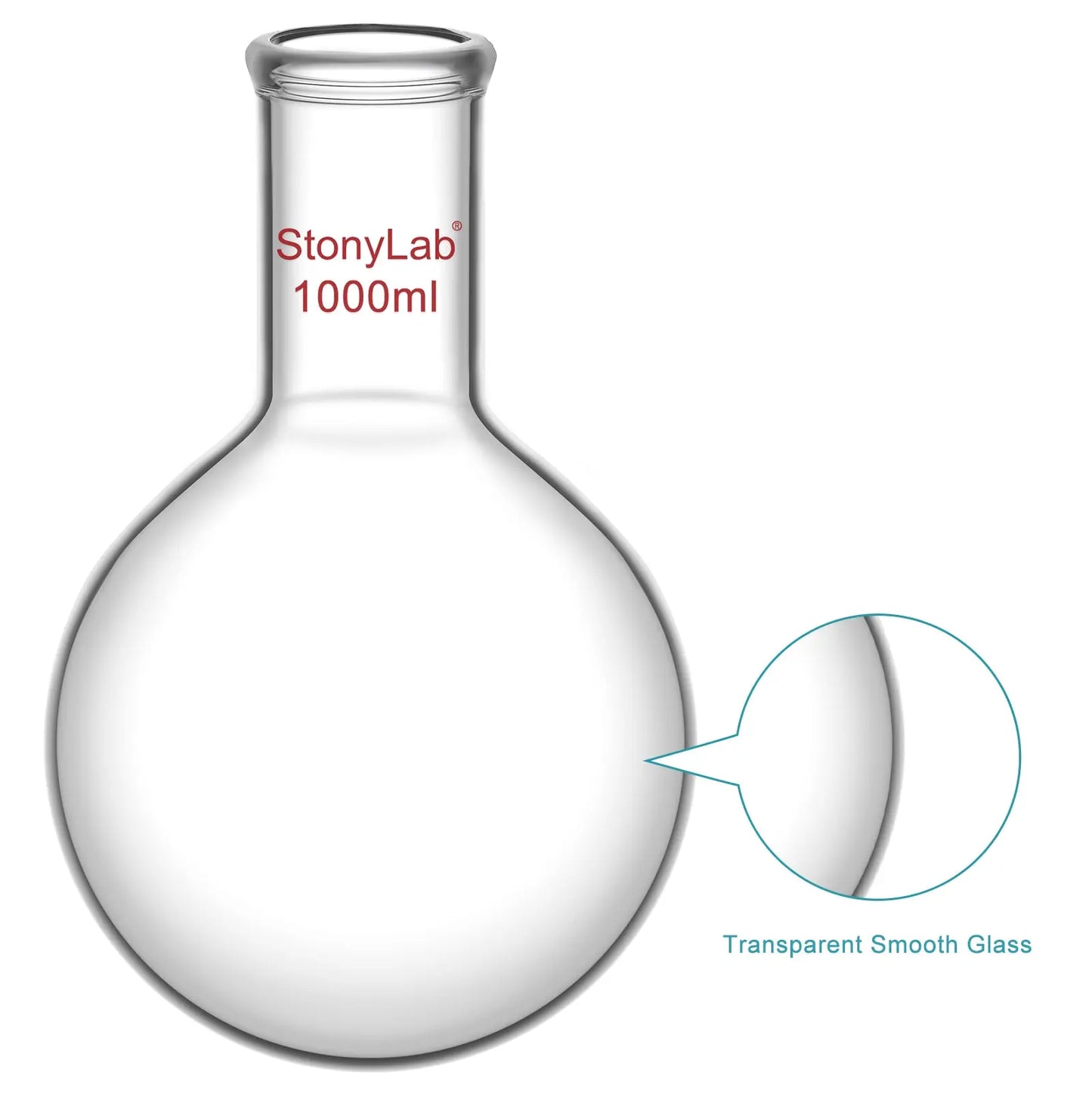Long Neck Round Bottom Flask, 100-2000 ml Flasks-Round Bottom-1 Neck
