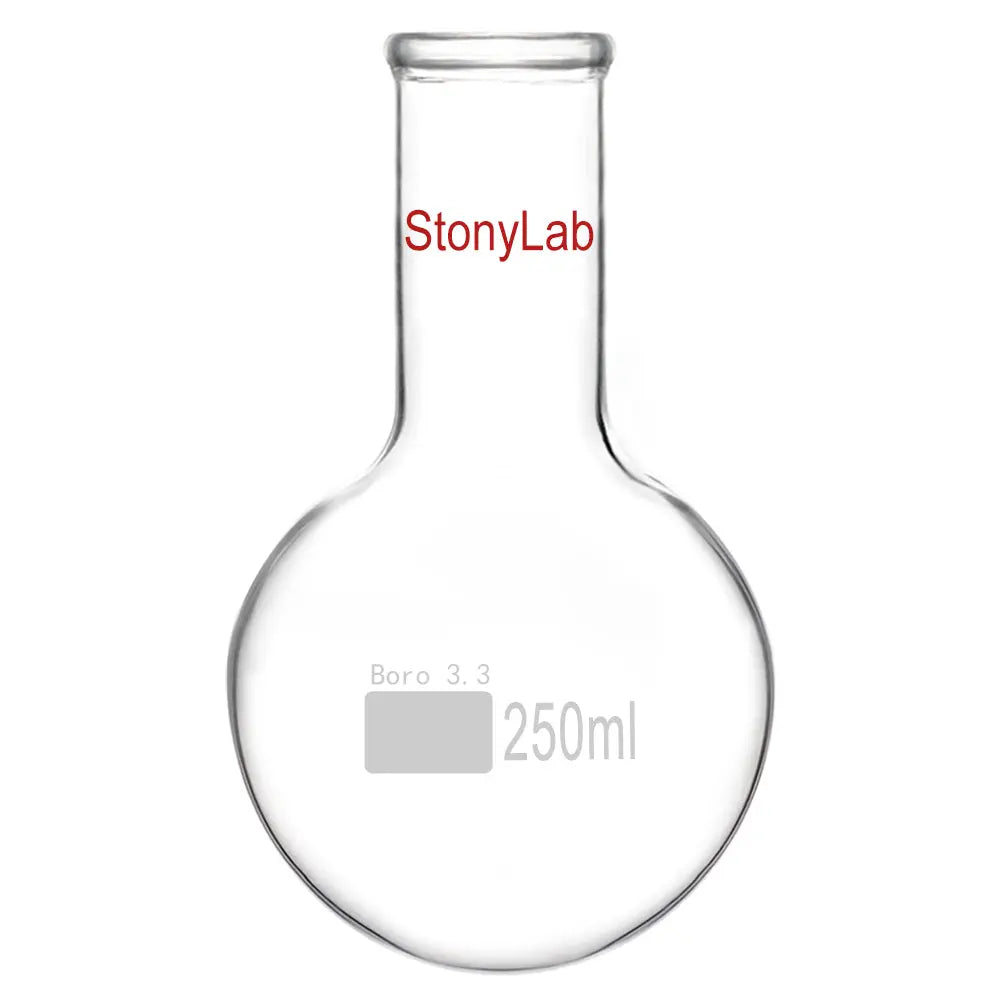 Long Neck Round Bottom Flask, 100-2000 ml - StonyLab Flasks - Round Bottom 250-ml