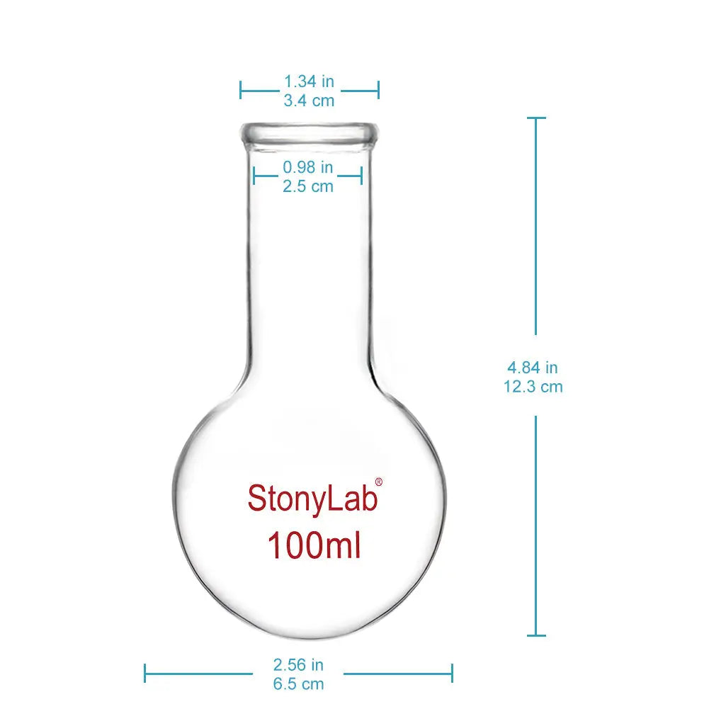 Long Neck Round Bottom Flask, 100-2000 ml - StonyLab Flasks - Round Bottom 