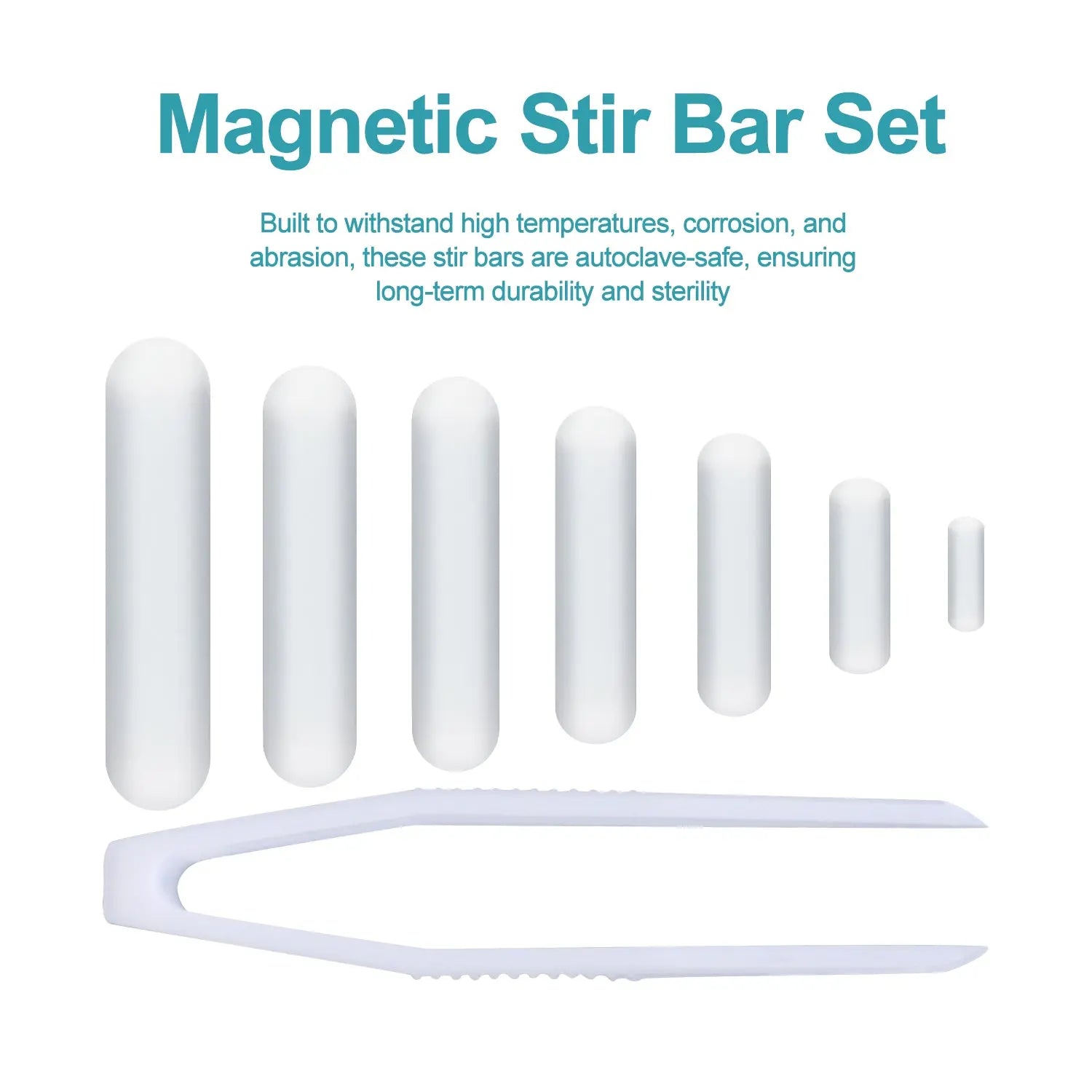 StonyLab Magnetic Stir Bar Set heavy duty chemical processing configuration