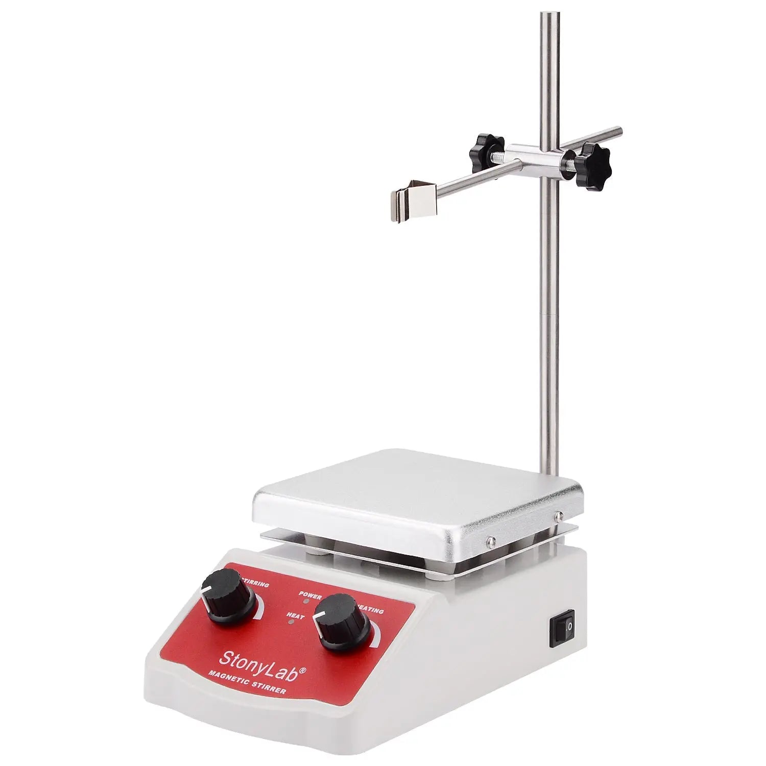 Close-up view showing the precise design and material of StonyLab Heating Magnetic Stirrer