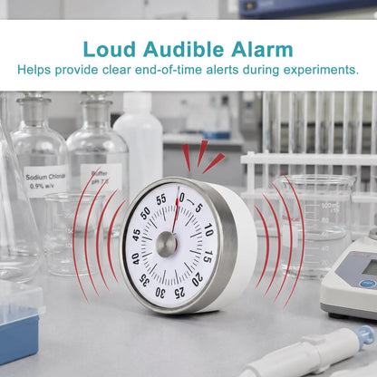Mechanical Timer, 60-Minute Countdown Timer with Magnetic Backing