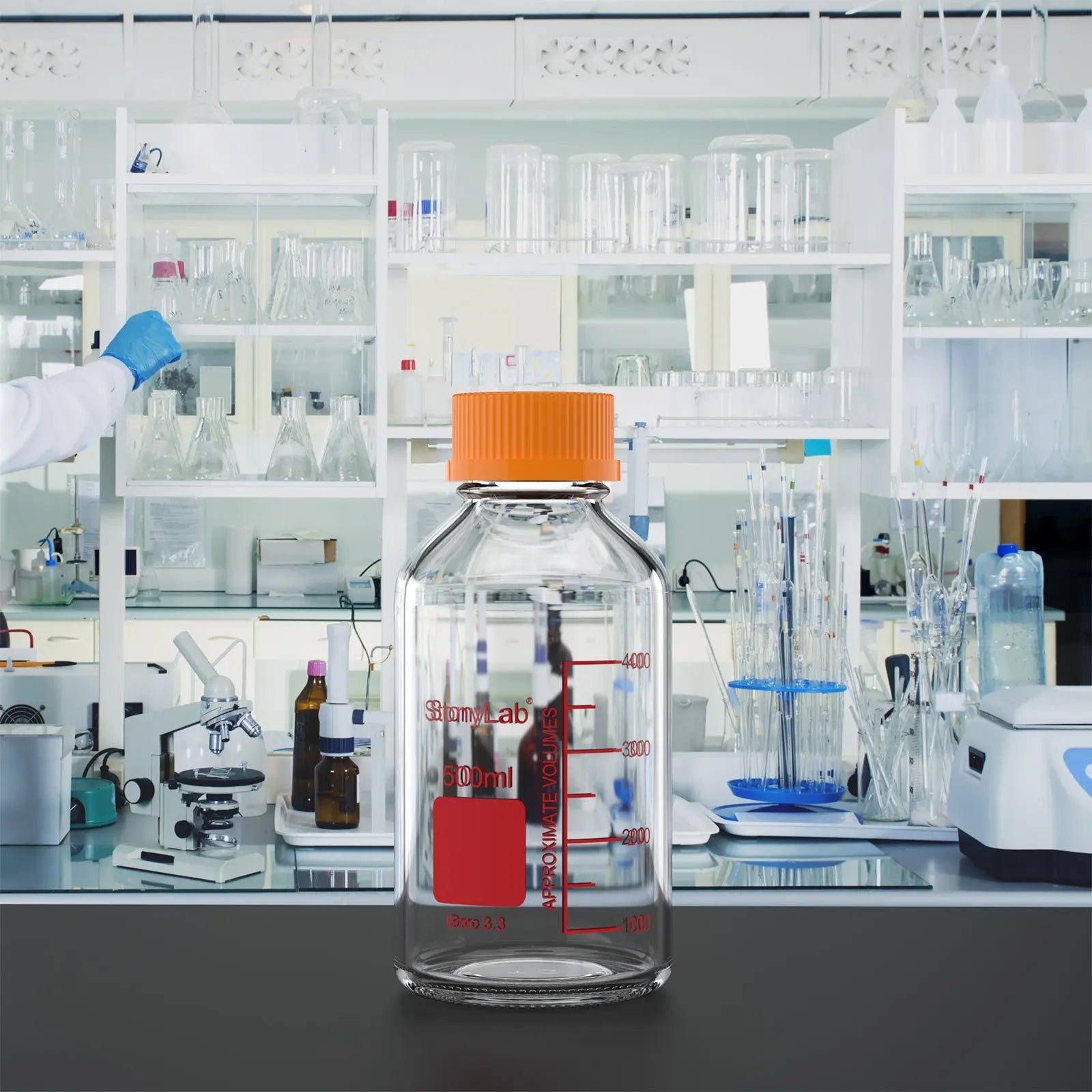 Comprehensive product view and setup components for StonyLab Media Storage Bottle