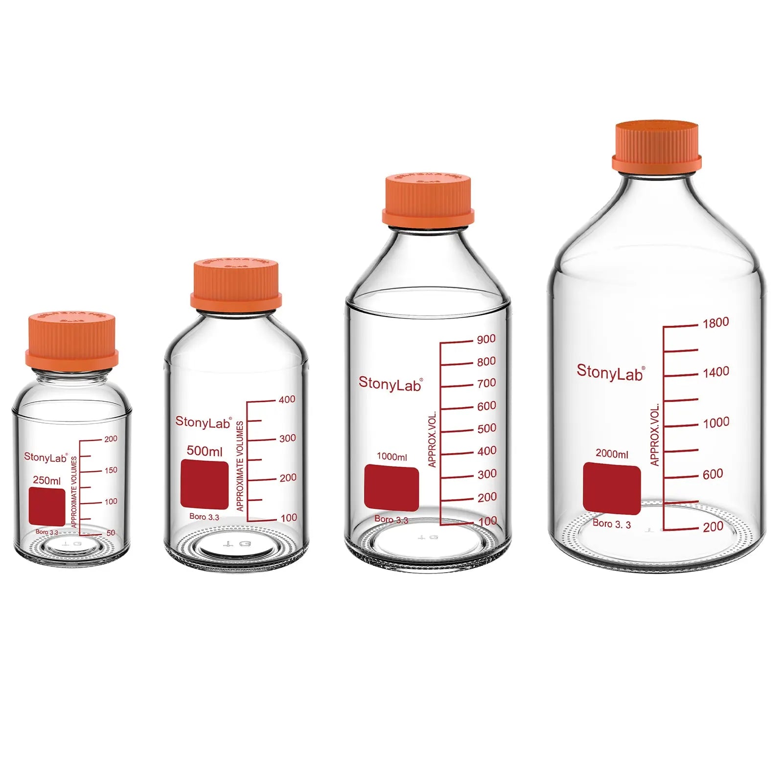 Close-up view showing the precise design and material of StonyLab Media Storage Bottle