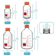 Side view and dimensional layout of the durable StonyLab Media Storage Bottle