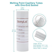 Close-up view showing the precise design and material of StonyLab Melting Point Capillary Tube