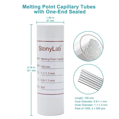Melting Point Capillary Tube, L100 mm, ID0.9–1.1 mm, One-End Sealed Tube-Capillary