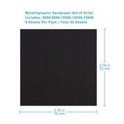 Close-up view showing the precise design and material of StonyLab Metallographic Sandpaper Set