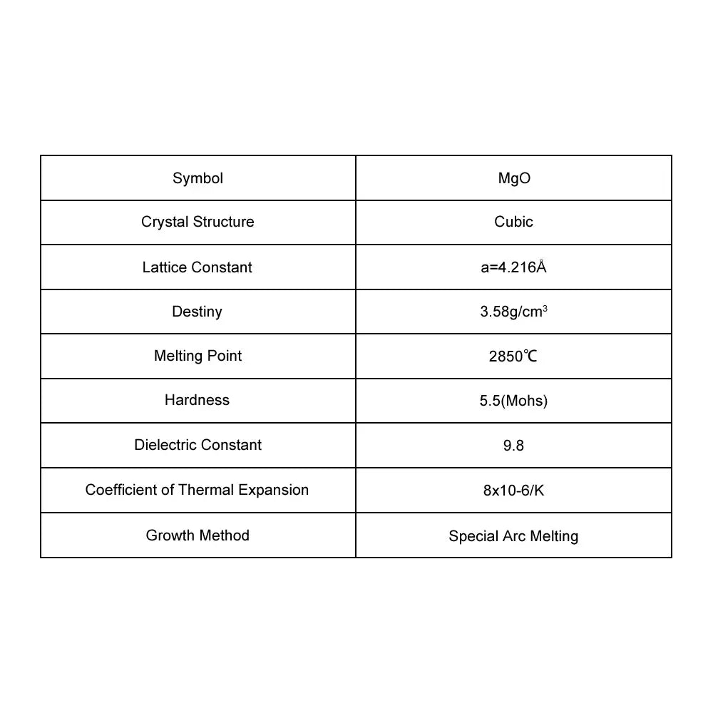 MgO Single Crystal Substrate MgO