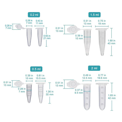 Micro Centrifuge Tubes - 0.2 ml, 0.5 ml, 1.5 ml, 2 ml Tube-Centrifuge