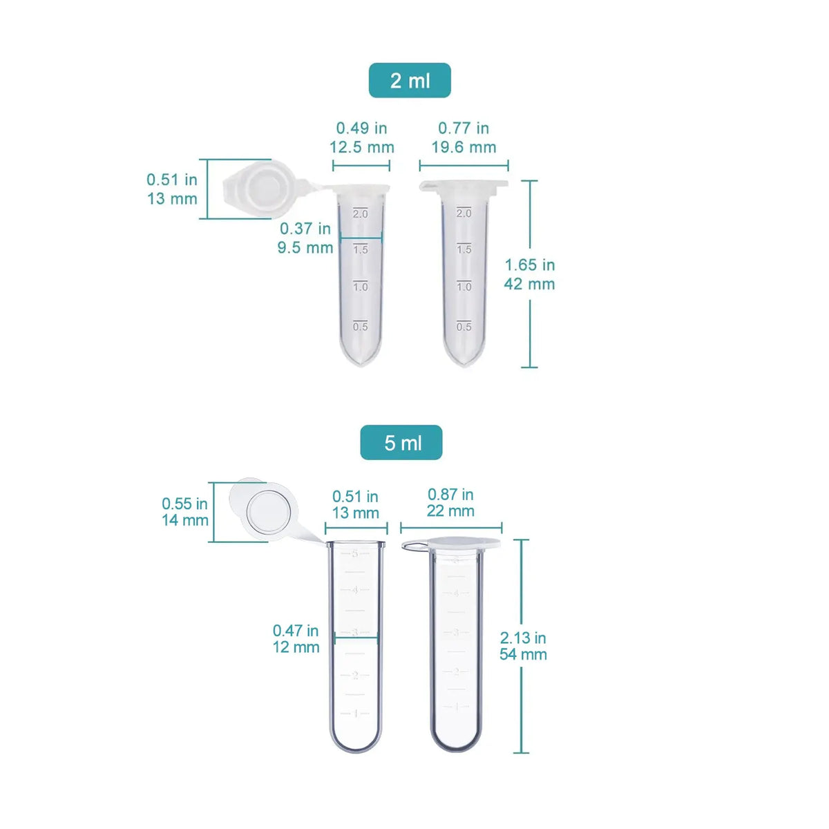 Micro Centrifuge Tubes - 0.2 ml, 0.5 ml, 1.5 ml, 2 ml Tube-Centrifuge