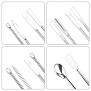 Side view and dimensional layout of the durable StonyLab Micro Spatulas Set