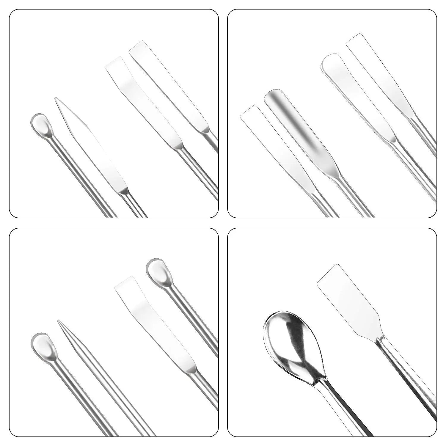 Side view and dimensional layout of the durable StonyLab Micro Spatulas Set