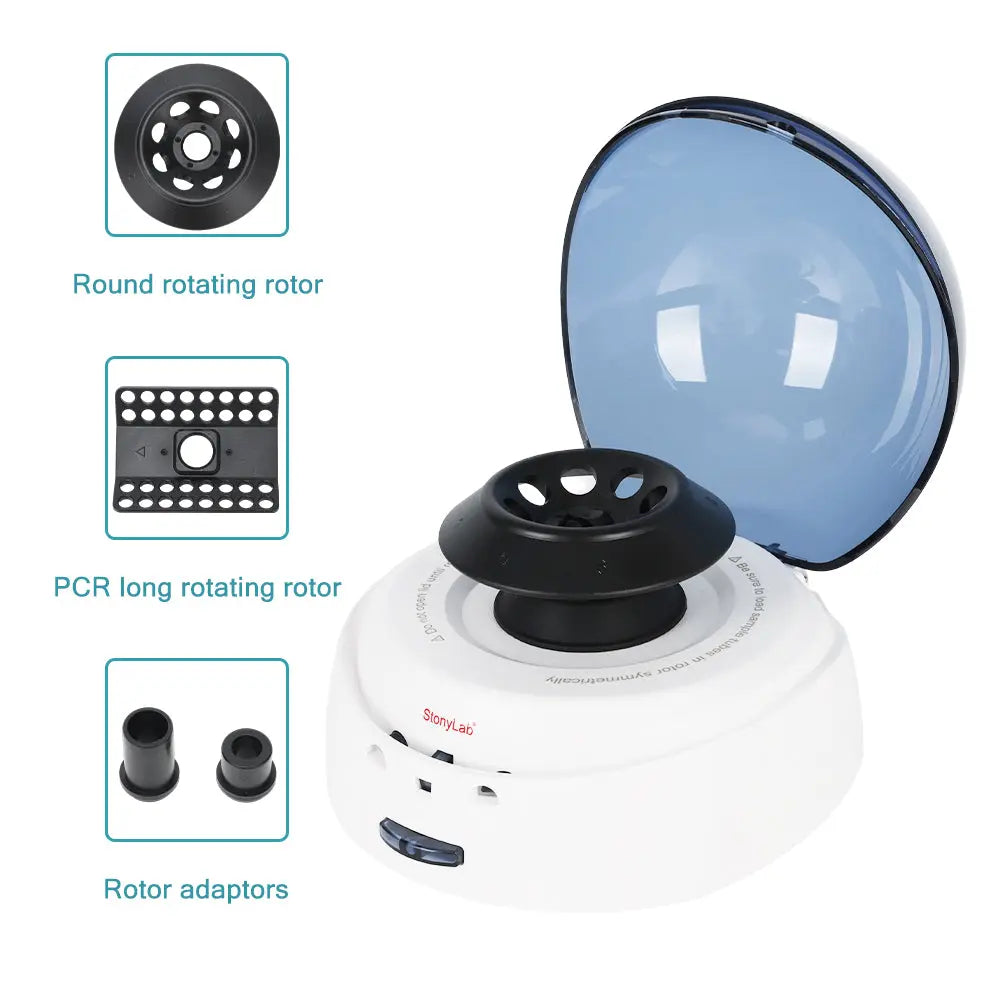 Comprehensive product view and setup components for StonyLab Mini Centrifuge