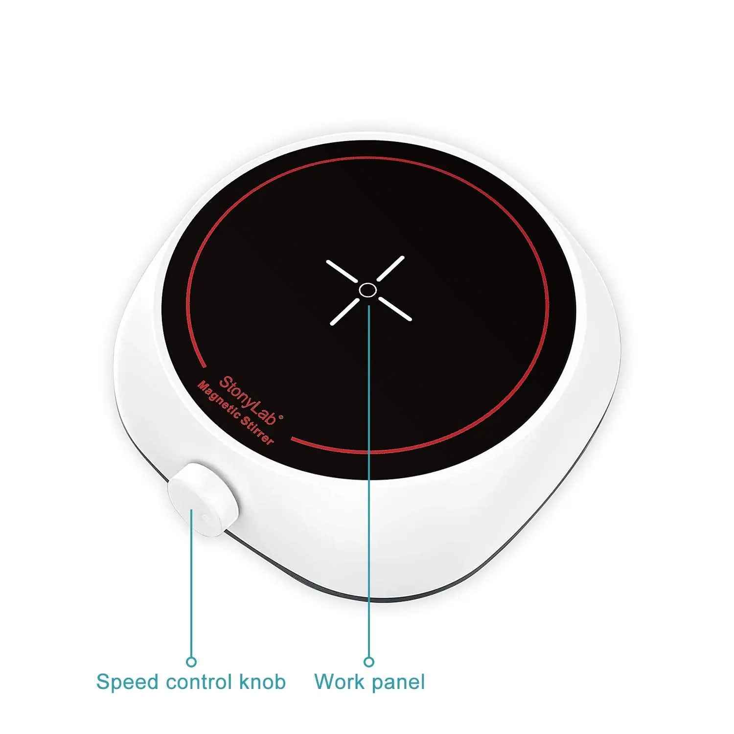 Alternative angle showing underlying build quality of StonyLab Mini Magnetic Stirrer