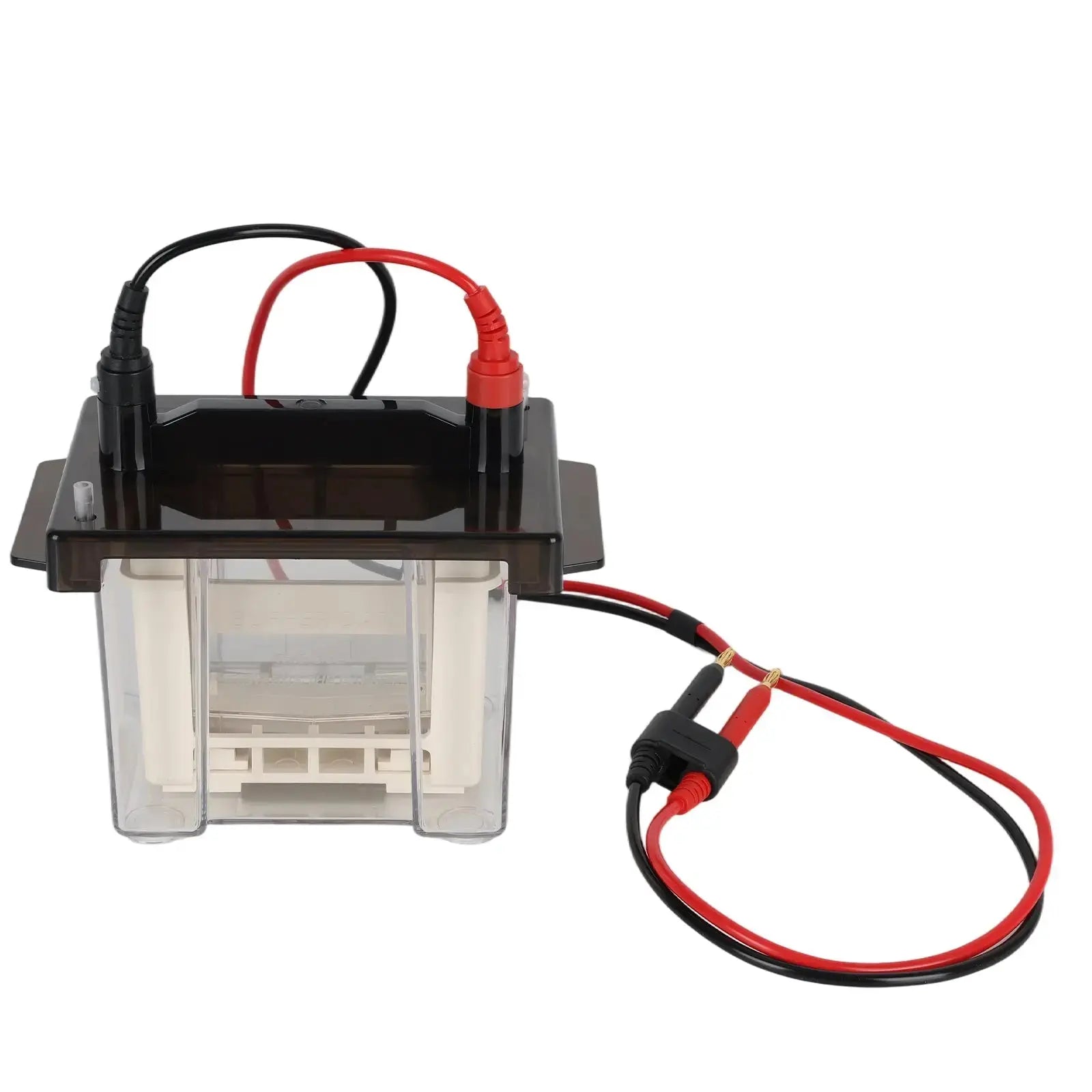 Side view and dimensional layout of the durable StonyLab Mini Vertical Electrophoresis Apparatus