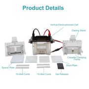 Comprehensive product view and setup components for StonyLab Mini Vertical Electrophoresis Apparatus