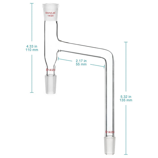 Moisture Test Adapter, Borosilicate Glass Moisture Collector Adapters - Distilling