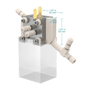 Multifunctional gas diffusion electrolysis cell, 4-in-1 modular PEEK and titanium flow cell with 1 cm² reaction area for CO₂ reduction and battery research StonyLab