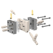 Multifunctional gas diffusion electrolysis cell, 4-in-1 modular PEEK and titanium flow cell with 1 cm² reaction area for CO₂ reduction and battery research StonyLab