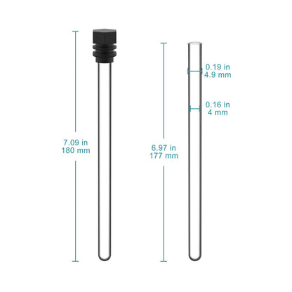 NMR Tubes with Caps, 4.9 mm OD x 177 mm Length, 100-Pack