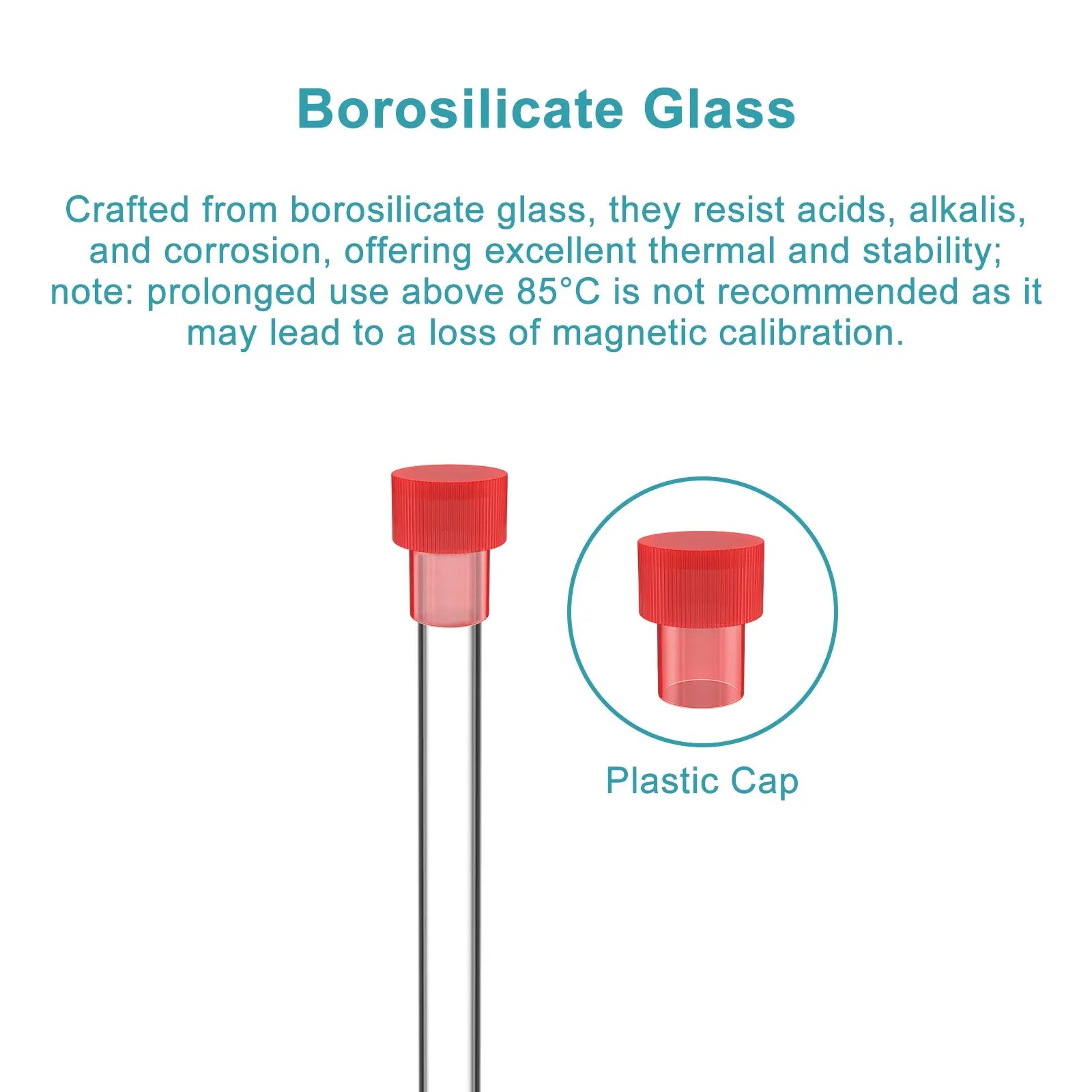 NMR tubes with caps 4.9 mm OD × 177 mm borosilicate glass sample tubes 100-pack for NMR spectroscopy StonyLab