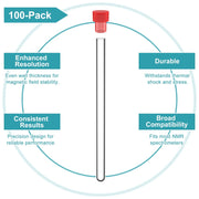 NMR tubes with caps 4.9 mm OD × 177 mm borosilicate glass sample tubes 100-pack for NMR spectroscopy StonyLab