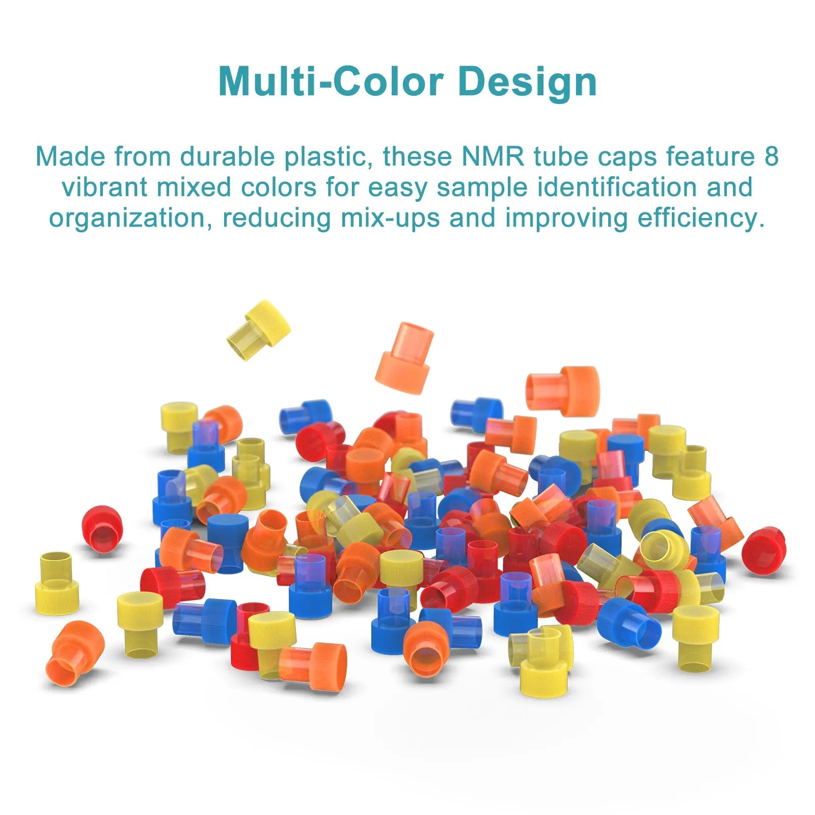 NMR tubes with caps 4.9 mm OD × 177 mm borosilicate glass sample tubes 100-pack for NMR spectroscopy StonyLab