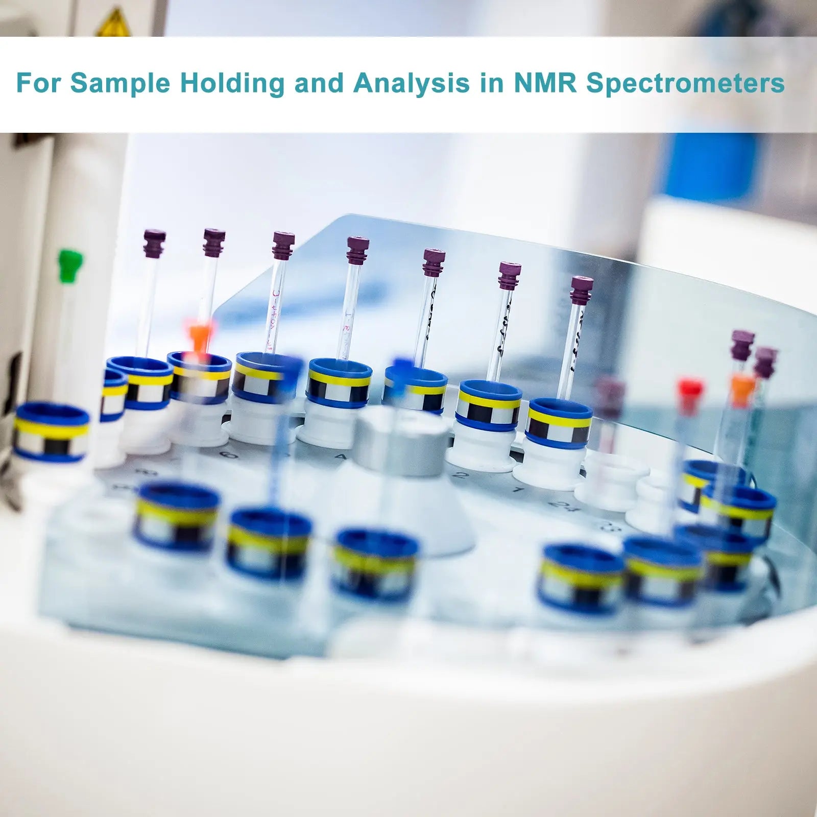 NMR tubes with caps 4.9 mm OD × 177 mm borosilicate glass sample tubes 100-pack for NMR spectroscopy StonyLab