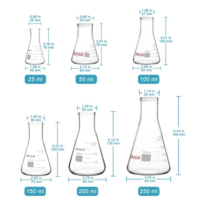 Narrow Mouth Erlenmeyer Flasks, 25-5000 ml Flasks-Erlenmeyer