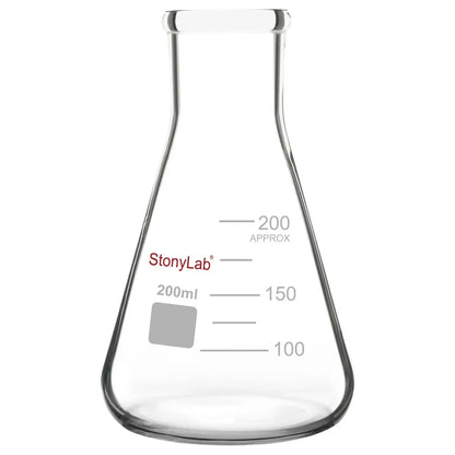 Narrow Mouth Erlenmeyer Flasks, 25-5000 ml Flasks-Erlenmeyer 200-ml-1-Pack