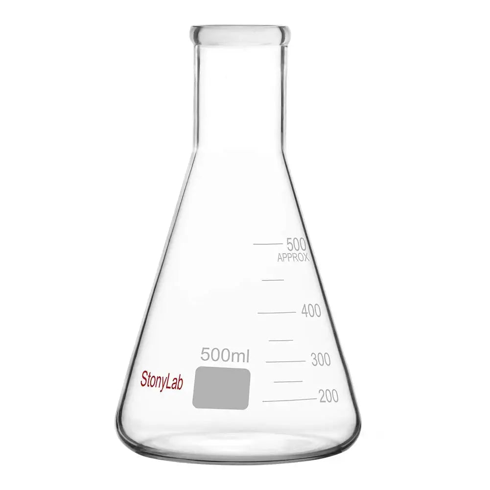 Narrow Mouth Erlenmeyer Flasks, 25-5000 ml Flasks-Erlenmeyer 500-ml-1-Pack