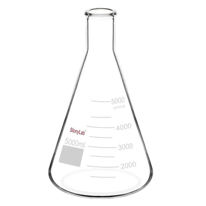 Narrow Mouth Erlenmeyer Flasks, 25-5000 ml Flasks-Erlenmeyer 5000-ml-1-Pack
