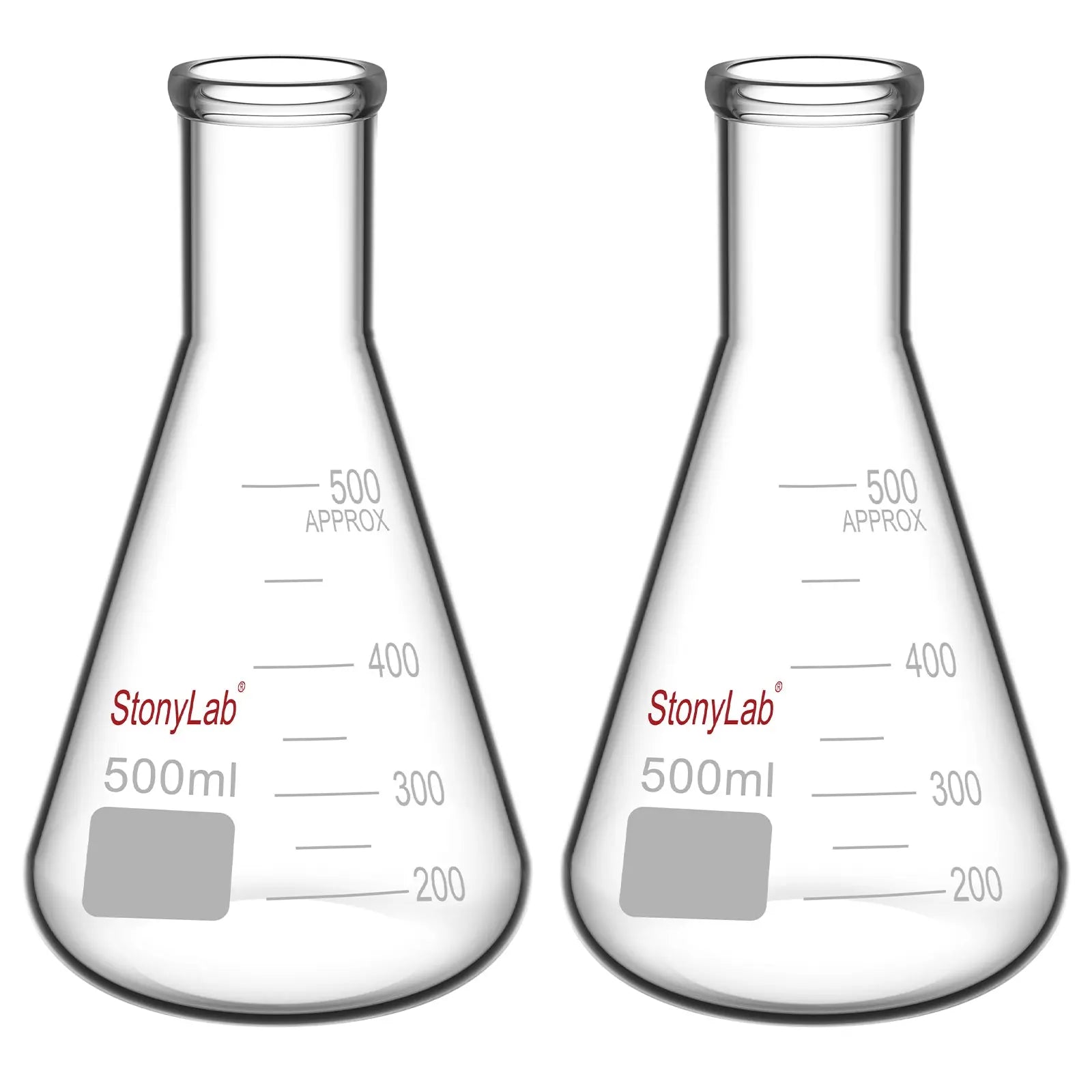 Comprehensive product view and setup components for StonyLab Narrow Mouth Erlenmeyer Flasks