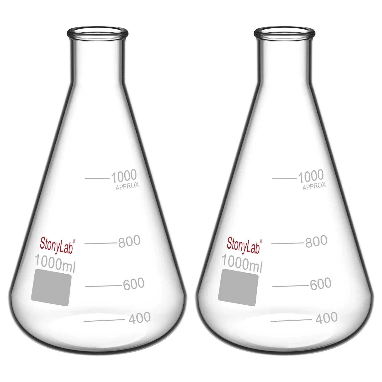 Comprehensive product view and setup components for StonyLab Narrow Mouth Erlenmeyer Flasks