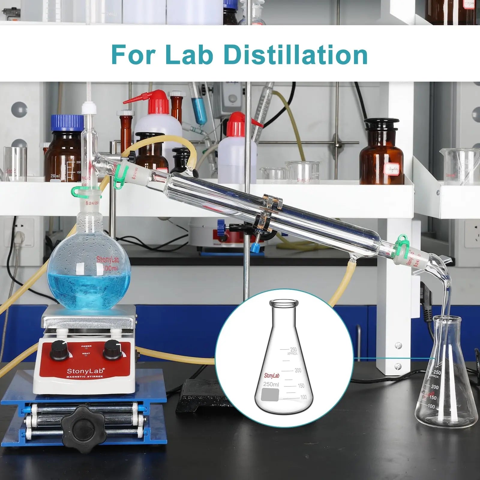 Comprehensive product view and setup components for StonyLab Narrow Mouth Erlenmeyer Flasks